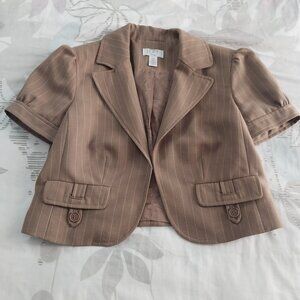 Ann Taylor Loft Petite Cropped Short Sleeve Jacket